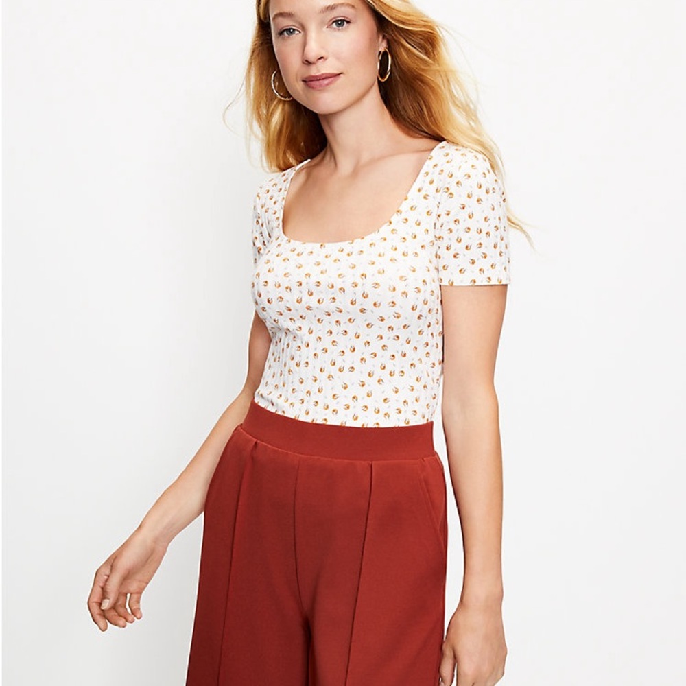 LOFT Clover Ribbed Baby Tee